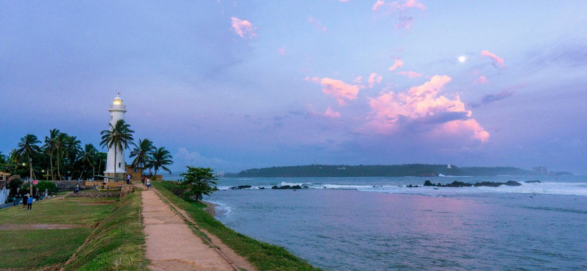 Galle Fort lighthouse by the sea