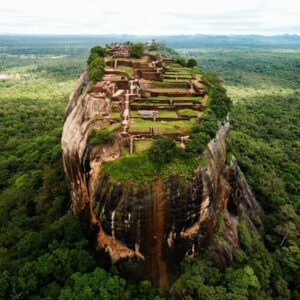 Aerial view of Sigiriya Lion Rock fortress